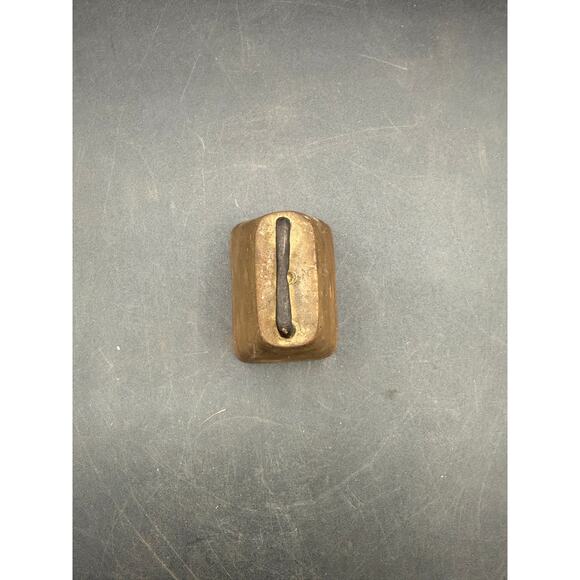 Antique Farmhouse Rustic Small Brass Cowbell - Picture 5 of 8